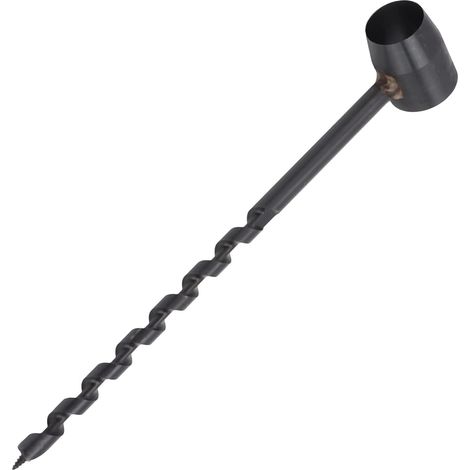 Perceuse à Tarière Manuelle en Acier au Carbone, 10-230mm, Noir, Outil de Survie Bushcraft Compact pour Camping et Plein Air Tarière manuelle en acier au carbone, 10-230mm, noire, outil de survie bus (1/5)