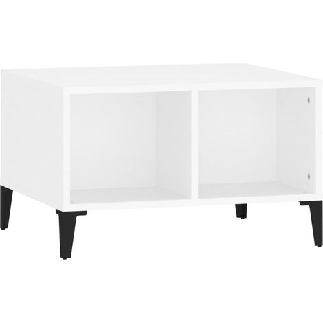 Maison Exclusive - Couchtisch Weiß 60x50x36,5 cm Holzwerkstoff