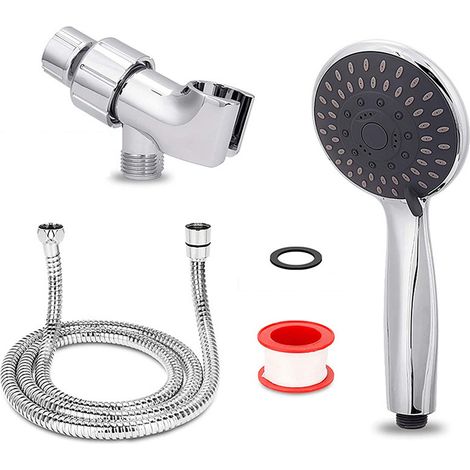 Shower Head - High Pressure Handheld - 5 Spray Modes - Chrome Finish - For Bathroom - 1 Piece (1/5)