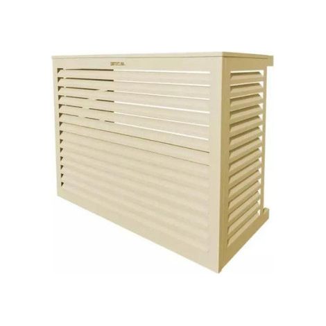 DECOCLIM - Cache unité extérieure en aluminium ivoire clair taille S - 23AS1015