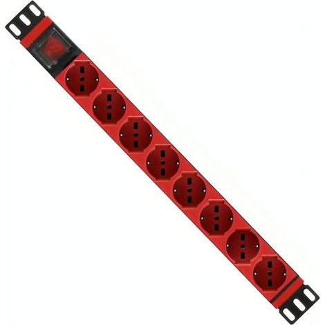 WP WPN-PDU-G01-08/R unidad de distribución de energía (PDU) 8 salidas AC 1U Rojo (1/2)