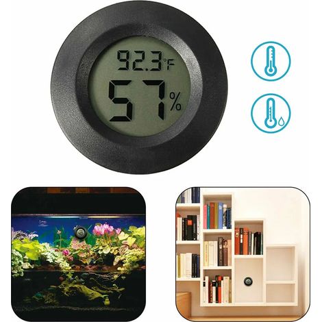 3 pcs mini thermomètre congélateur LCD avec hygromètre, température et humidité en Celsius/Fahrenheit,pour réfrigérateur, chambre, serre, numérique (1/5)