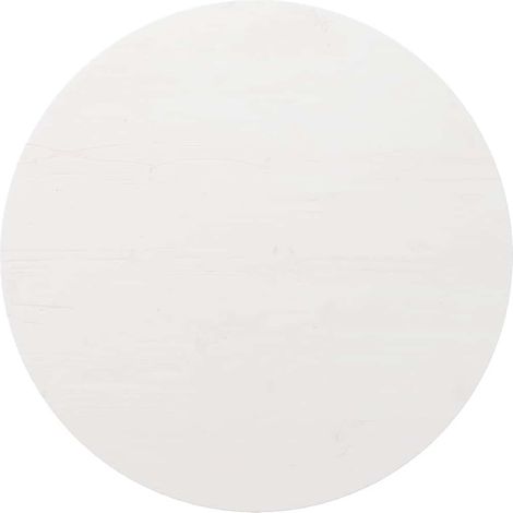 Tischplatte Weiß Ø80x2,5 cm Massivholz Kiefer