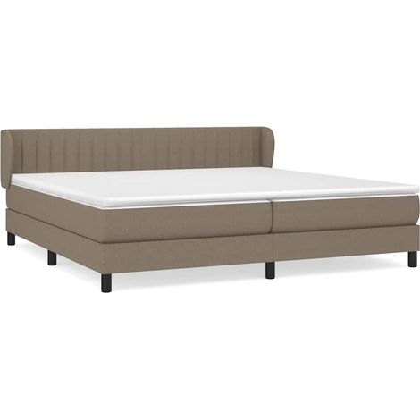 Maison Exclusive - Giroletto a Molle con Materasso Tortora 200x200 cm in Tessuto (1/5)