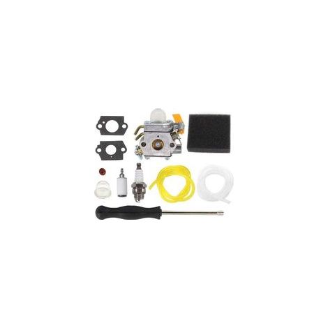 Carburateur de tondeuse à gazon avec tournevis de réglage du filtre à air pour Ryobi RBC30SESA RBC30SBSA RHT2660DA RLT30CESA RLT30SESA RPR3025JA Remplacement pour ZAMA C1U-H60D C1U-H60E (1/4)