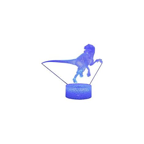 Veilleuse 3D Dinosaure Série - Effet craquelé - 16 couleurs - LC-748 (1/5)