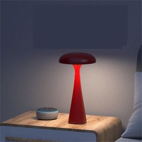 KLVGTIFS PU - Cette lampe de table originale, en forme de champignon méduse rouge, peut servir d'éclairage de bar ou de restaurant, ou (1/5)