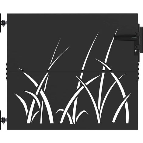 Maison Exclusive - Gartentor Schwarz 85 x 100 cm Pulverbeschichte