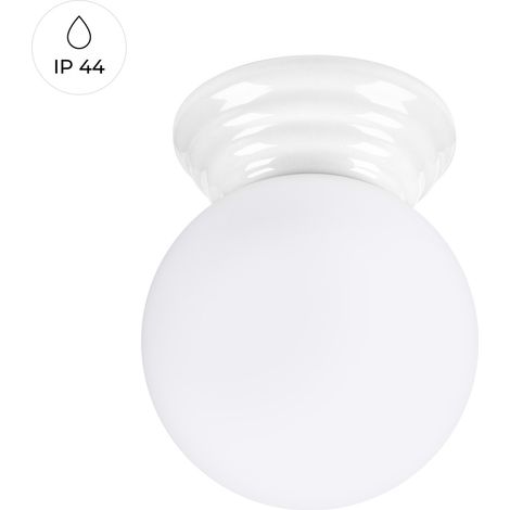 Lampada a soffitto Zori bianco 12x12x16cm Ceramica Sollux (1/5)