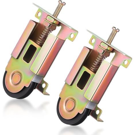 2 Pièces Roulettes Porte Coulissante en Métal pour Placard (1/5)
