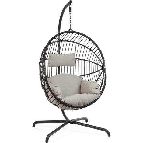 Poltrona Sospesa da Giardino Pieghevole con Cuscini Bizzotto Finley - 661777 (1/5)