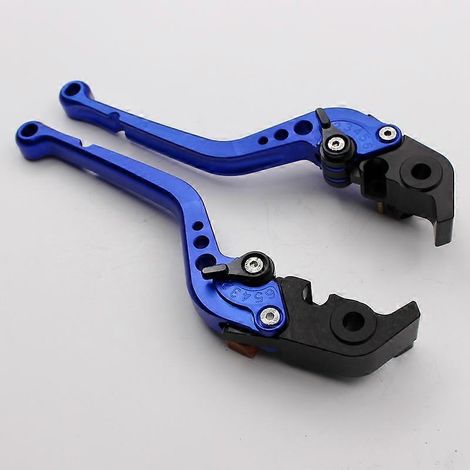 Pour motos Ducati 1299 Panigale : embrayage hydraulique modifié, frein, biellette de direction, klaxon, guidon CNC (longhandle bleu) (1/5)