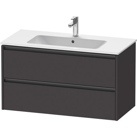 Duravit Ketho.2 bâti-support pour lavabo suspendu, 2 tiroirs,