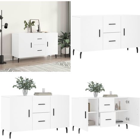 Sideboard Weiß 100x36x60 cm Holzwerkstoff - Schreibtisch - Wohnzimmermöbel - Sideboard - Regal - Aufbewahrung - Home & Living (1/5)