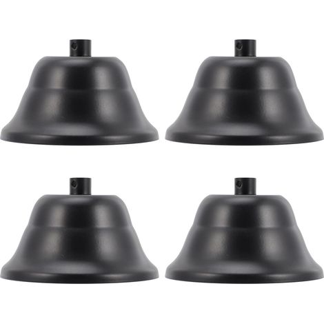 Rosace de Plafond en Fer Noir, Lot de 4 Plaques de Recouvrement Pratiques et Faciles à Démonter pour Lustres Suspendus Élégants et Simples (1/5)