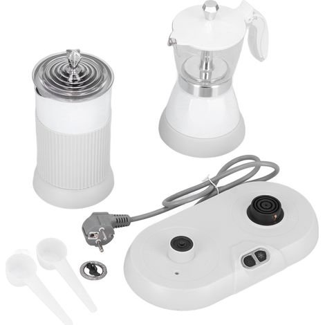 Mousseur à lait électrique automatique avec cafetière Moka, mousseur à lait multi-fonction, prise UE 220-240V (1/5)