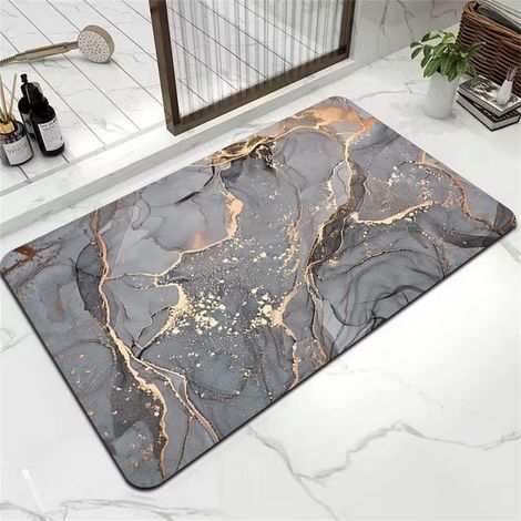 40x60cm Tapis de Bain, Tapis Salle de Bain, Tapis de Bain Diatomite, Tapis de Douche, Tapis de Bain Absorbant, Tapis de Salle de Bain Absorbant Antidérapant, Tapis Absorbant Salle de Bain (1/5)