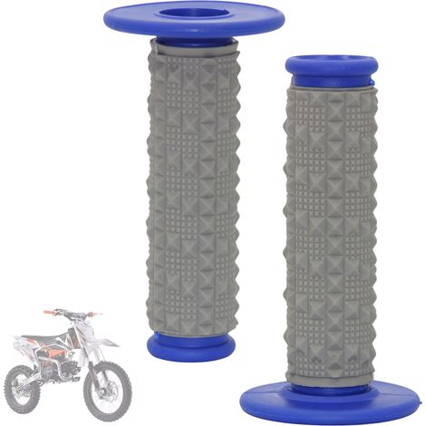 Accessoires pour scooters, couvre-guidons en silicone pour motos électriques, orange, noir, rouge, jaune, bleu, vert, couvre-guidons antidérapants - bleu