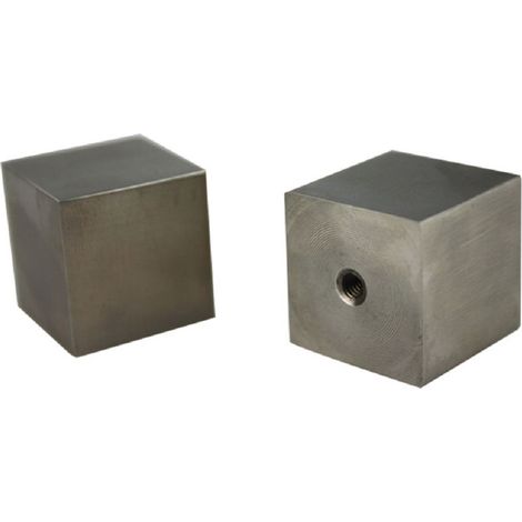 Eckiger Möbelknopf Edelstahl Vollmaterial matt gebürstet Würfel 25mm x 25mm (1/2)