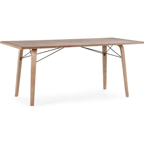 Mesa para comedor fija Md-Marcela acabado roble lavado, 180cm(ancho) 76cm(altura) 90cm(fondo). (1/5)