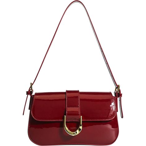 Piccola borsa a tracolla da donna, borsetta, borsa classica, stile retrò, borsa a tracolla da donna, bordeaux, taglia unica