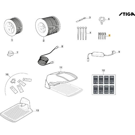 ORIGINAL STIGA Begrenzungsdraht Nägel Roboter Rasenmäher 1127-0006-01