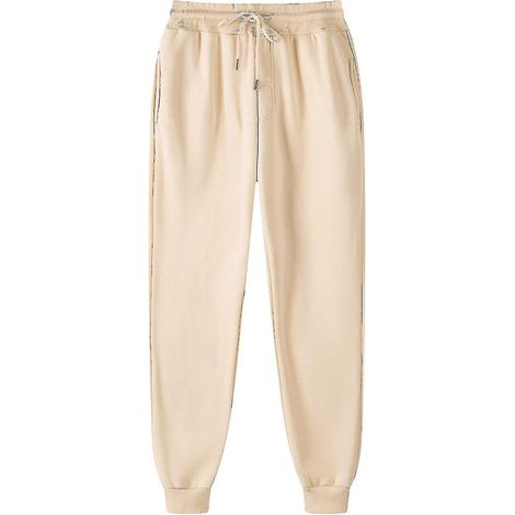Pantalon homme, pantalon de survêtement, pantalon hip-hop, legging rembourré, pantalon décontracté - Taille M - Beige (1/5)