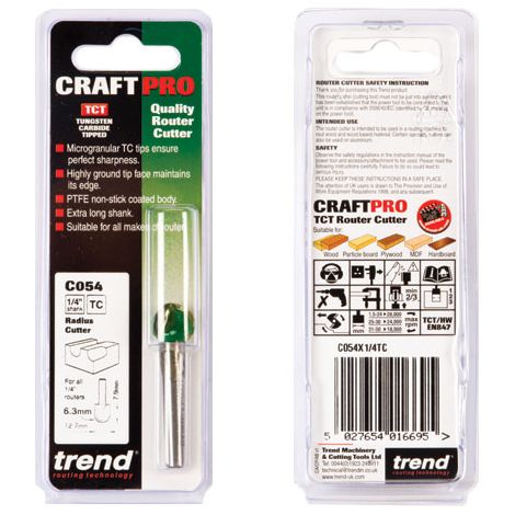 TREND C054X1/4 RADIUS 6.3MM RADIUS 12.7MM DIA (1/5)
