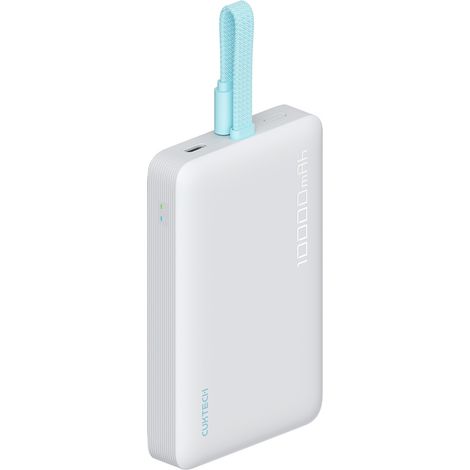 Power bank magnetico da 10000 mAh con USB-C e cavo USB-C integrato - Bianco (1/5)