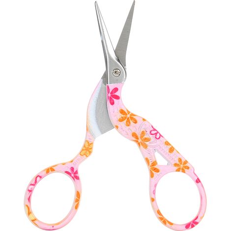 Ciseaux Grue rétro pour tailleur, découpe de tissu, broderie, accessoires de couture domestique, couleur porcelaine à fleurs (petit rose) (1/5)
