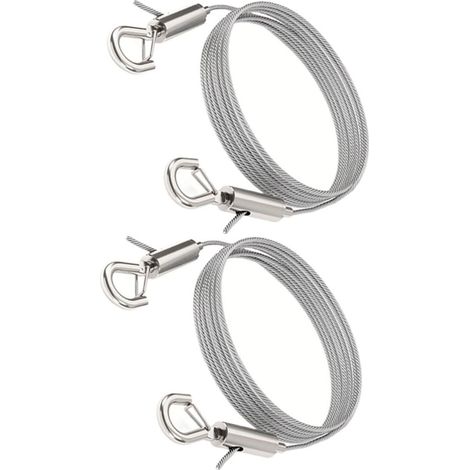 Kit de 2 fils suspension pour tableaux en acier inoxydable, réglables (1/5)