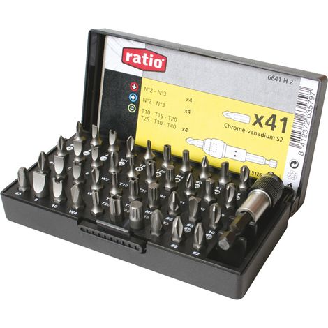 ESTUCHE 41 PUNTAS ATORNILLADO DIN3126 CON ADAPTADOR MAGNETICO. (1/2)