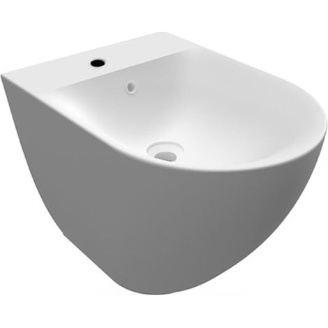 BIDET FILO MURO DES CM. 52 FISSAGGI NASCOSTI Erogazione Rubinetto