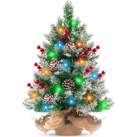 Sapin de Noël Artificiel 50cm avec 30 Lampes LED Mini Sapin de Noel (1/5)