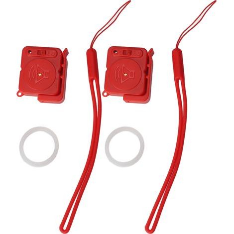 Türgriffalarm, 2 Stück, Diebstahlsicherung, Vibrationsalarm, Tragbarer Fensteralarm für Reisen, Auto, Hotel, rot (1/5)