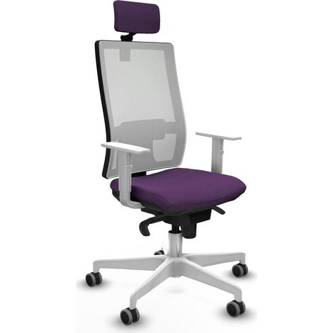 Piqueras-y-crespo Horna Chaise de bureau violette velours (1/3)