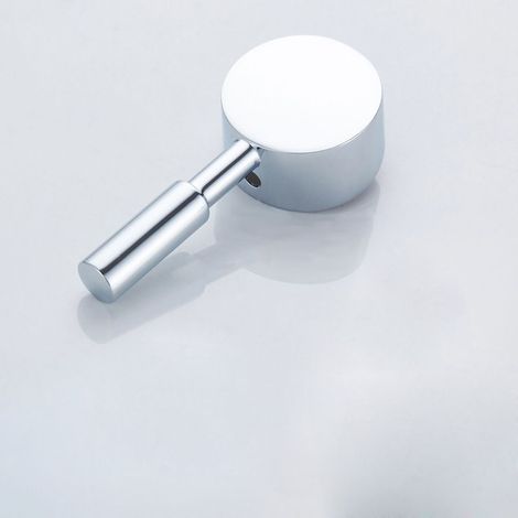 Maneta para grifo de agua fría y caliente compatible con cartuchos de 35 mm (vástago de cartucho de 9 x 9 mm) (maneta plateada) (1/5)