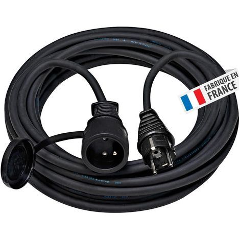 IP44 H07RN-F Verlängerungskabel, wasserdichter Klappstecker, 10 m Kabel, für Baustellen (1/5)