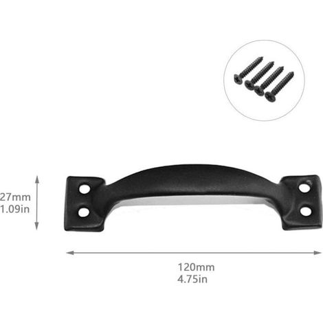 maniglie/pomelli per porte in lega di zinco stile rustico con fori distanziati per cucina, porta di fienile, giardino, capanno (120 mm) (1/4)
