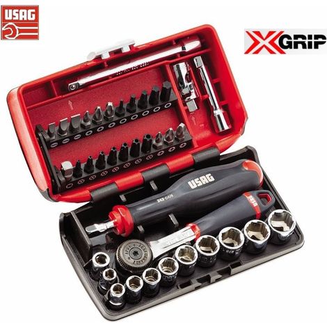 Usag 609 1/4 EAX cassetta con bussole esagonali X-Grip inserti per avvitatura 38 pz (1/3)
