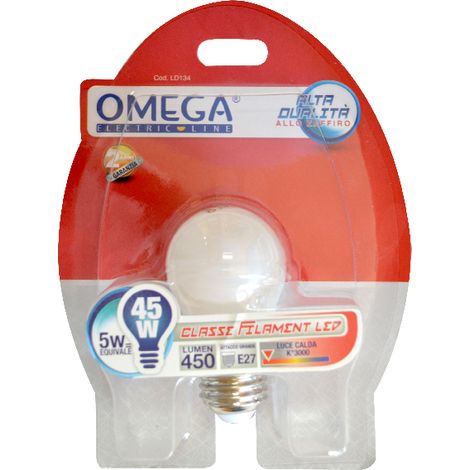 LAMPADINA MILKY A SFERA CON FILAMENTO G45 5W E27 3000K