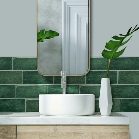 5 Feuilles Stickers Étanches Autocollants, Panneaux Faciles à Poser 3D Vinyle, Muraux pour Cuisine,Salle de Bain et Salon Décoratif Élégant (1/5)