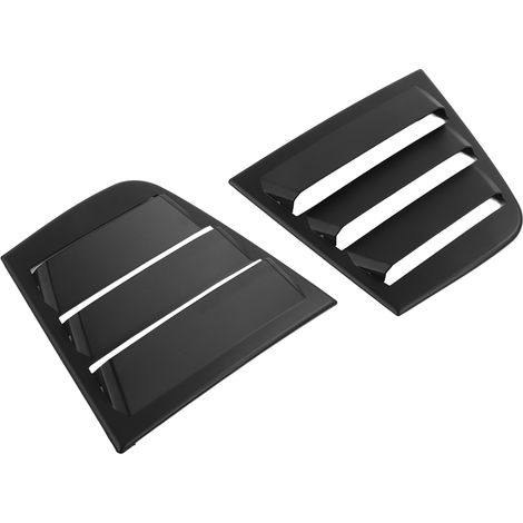 2x Persiennes latérales ABS Anti-rayures Déflecteur d'air Prise de ventilation Couvre-vitres pour Dodge Charger 2011-2021 Noir (1/5)