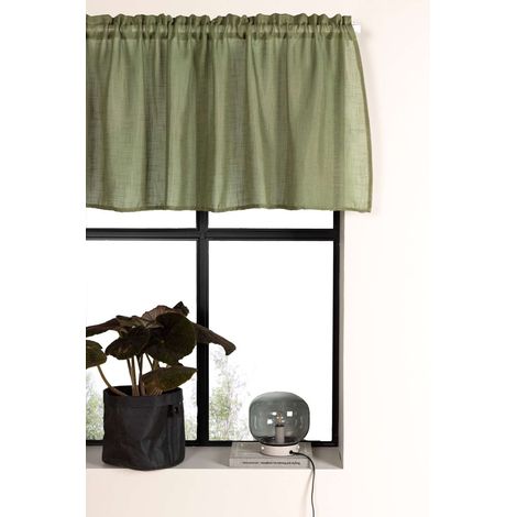 Kaya rideau 1 pcs., rideau de café, rideau de capot, cuisine rideau 55x250cm vert.