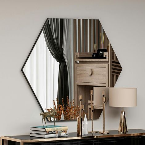 Miroir mural design graphique - forme hexagonale CODY (1/5)