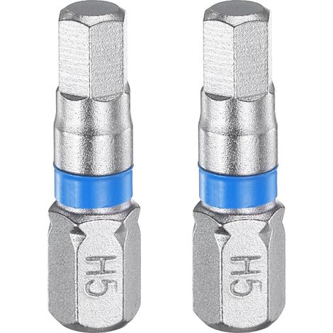 2Pcs Embout de Tournevis Hexagonal H5 Tige Hexagonale 1/4" (1/5)