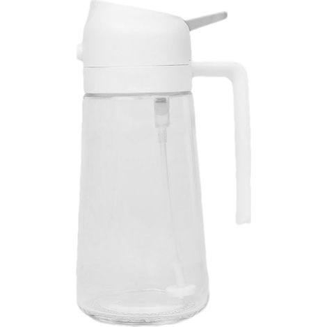 Bouteille donneuse d'huile La bouteille d'huile de cuisine-cuisine, 2 en 1 Bouteille donneuse d'huile d'olive  Dispensateur d'huile de 470 ml de cuisine, nébuliseurs d'huile pour friteuse à air chaud (1/5)