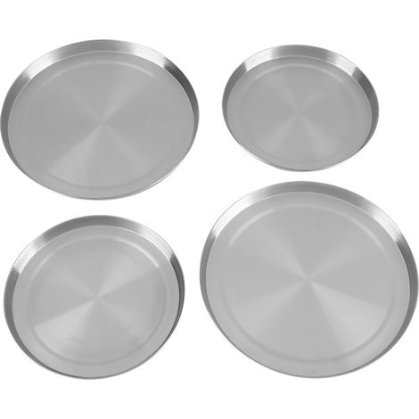 Couvercles de brûleur Acier inoxydable poli miroir Lot de 4 anti-corrosion pour plaque électrique standard (1/4)