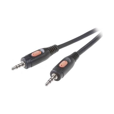 Câble jack audio [1 fiche jack 3.5 mm / 1 fiche jack 3.5 mm] SpeaKa Professional noir, 1,5 m SpeaKa (1/3)