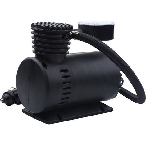 Mini Compresseur d\'air Portable - - Gonfleur 12V - Détecteur de pression - 300 PSI - Noir